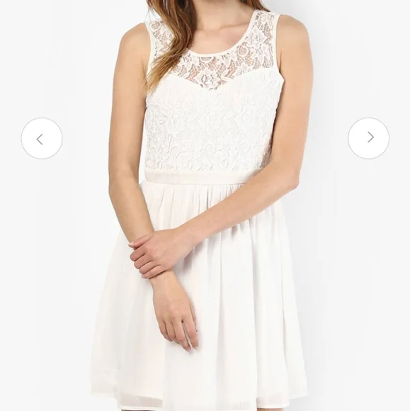 Topshop Boho White Skater Dress from Mauritius - Picture 4 of 4